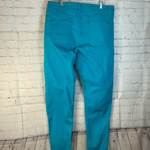 K. Jordan Aqua Women’s Skinny Jeans, size 16, Colored Jeans, New, - Picture 4 of 7
